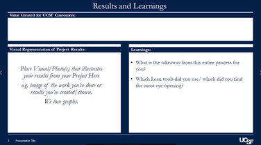 Image of the Results and learning page in the Lean Practitioner Certification Application